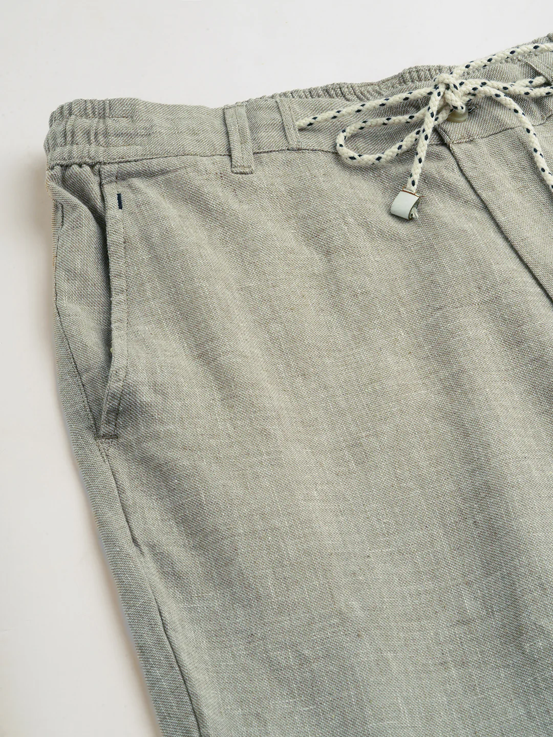 Men's Cotton Linen Regular Fit Pant LT Brown - Image 9