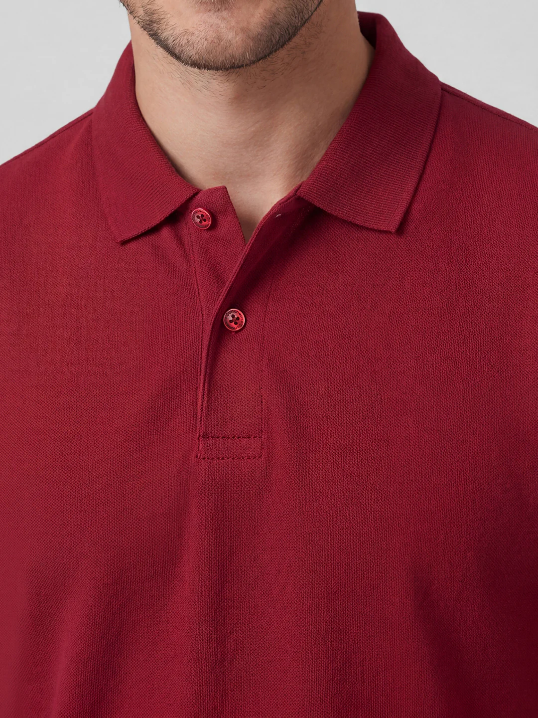 Men's 100% Organic Cotton Half Sleeves Regular Fit T-shirt Red - Image 5