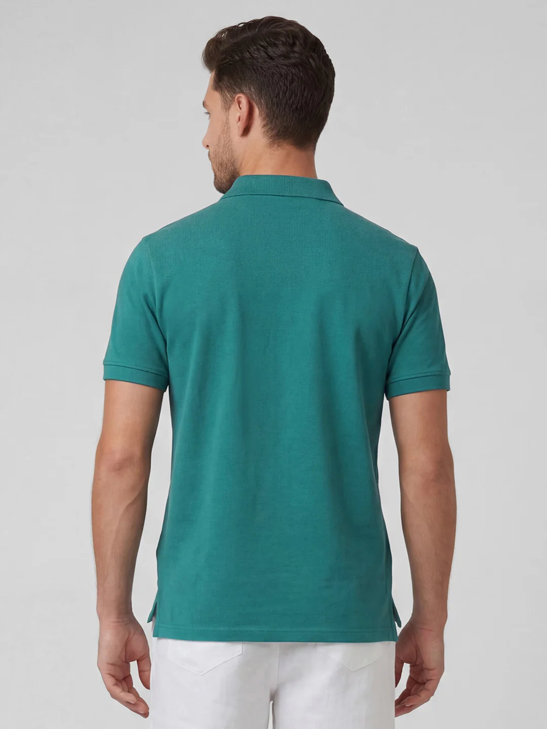 Men's 100% Organic Cotton Regular Fit Tshirt Teal - Image 3
