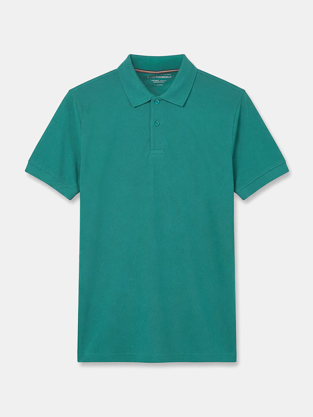 Men's 100% Organic Cotton Regular Fit Tshirt Teal - Image 7